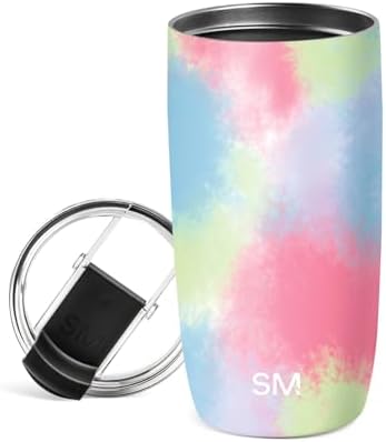 Simple Modern Travel Coffee Mug Tumbler with Flip Lid | Reusable Insulated Stainless Steel Cold Brew Iced Coffee Cup Thermos | Gifts for Women Men Him Her | Voyager Collection | 16oz | Kaleidoscope by Unknown