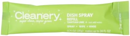 Dish Spray Cleaner Powder Concentrate Refills 4 Pack, Makes 24 fl oz Each, Tahitian Lime - Image 4