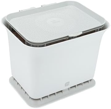 Full Circle Fresh Air Kitchen Compost Bin – Odor-Reducing Countertop Compost Container with Patented Airflow Design, Includes Compostable Bags, Easy to Clean, 1.5 Gallon, Gray by Unknown