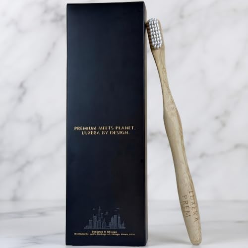 Premium Castor Oil Bristle Natural Bamboo Toothbrush, Splinter Free, Shedding Free, BPA Free, Soft/Medium Effective Biodegradable Toothbrush 4-Pack - Image 6