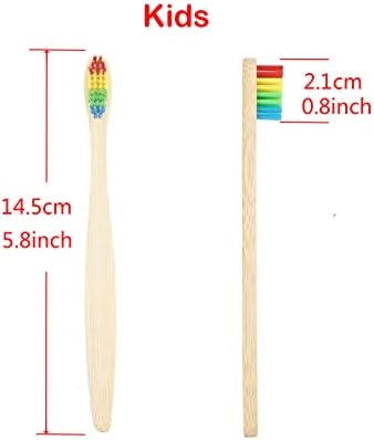 SEVENHEAD 10 PCS Kids Bamboo Toothbrushes Soft Bristles Wooden Toothbrushes, Natural Biodegradable BPA Free Eco Friendly Toothbrushes Colorful - Image 6