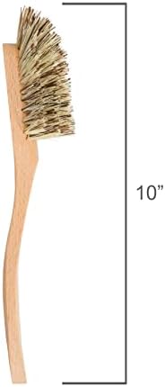 Redecker Dish Brush, Union Fiber, Curved Handle – Wrap-Around Heavy Duty Scrub Brush, Made in Germany - Image 3
