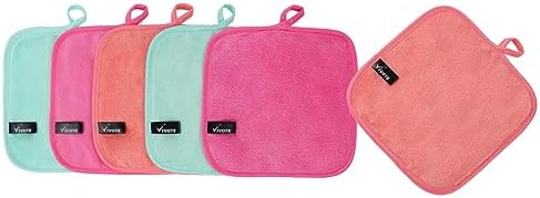 VIVOTE Microfiber Face Cloth Quick Drying Flannel Makeup Remover Pads 6pcs by VIVOTE