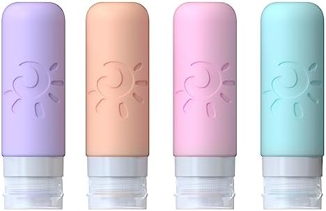 Zafit Travel Bottles for Toiletries, TSA Approved Travel Containers 3oz Leak Proof Travel Tubs Refillable Liquid Travel Accessories for Shampoo Conditioner Lotion Body Wash(Multicolored C) - Image 2