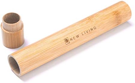 Bamboo Toothbrush Holder | Bamboo Toothbrush Carry Case | Toothbrush Case | Biodegrade Eco Product | 21cm Natural Product by New+Living