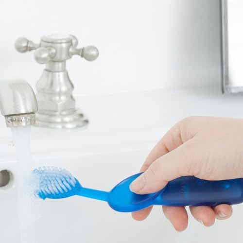 RADIUS Toothbrush Original Big Brush, BPA Free ADA Accepted - Right Hand - Periwinkle Brush with Periwinkle Case - Image 3
