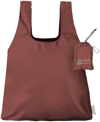 ChicoBag Original Reusable Tote with Carabiner Clip | Compact Reusable Grocery Bags | Recycled Materials | Assorted Colors (Pack of 4) - Image 5