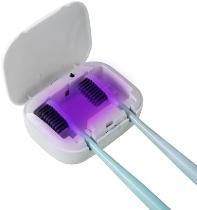 Toothbrush Storage Case with UV-C Lights – Rechargeable Portable Toothbrush Cover, Hook Wall Mount Disinfection Box for Home, Travel & Fits All Toothbrushes by Unknown