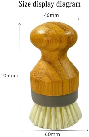 Replaceable Brush Head, Bamboo Handle, dishwashing Pot, Household Kitchen Cleaning - Image 2