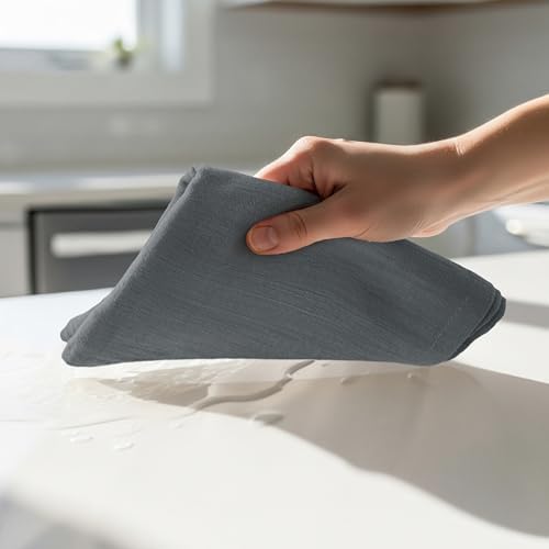 Utopia Kitchen Light Grey Flour Sack Towels [12 Pack-28 x 28 In]100% Cotton - Image 6