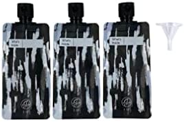 Ms. J Travel Essentials Eco Travel Bottles, Black, White and Gray by Unknown