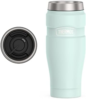 THERMOS Stainless King Stainless Steel Tumbler, 16oz, Matte Light Blue by Thermos