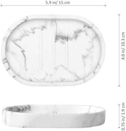 Luxspire Oval Soap Dish, Raised Bar Holder with Drainage, Gravel White - Image 5