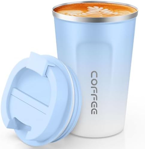 CS COSDDI 12 oz Coffee mug - Stainless Steel Coffee Cup with Leakproof Lid by CSCOSSDI