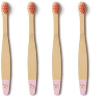 Wild & Stone Organic Baby Bamboo Toothbrushes | 4 Pack | Soft Bristles | 100% Compostable Handle | BPA Free | Vegan Baby Toothbrushes (Baby Pink) - Image 5