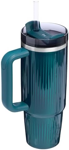 STANLEY Quencher H2.0 Tumbler with Handle and Straw 30 oz | Flowstate 3-Position Lid | Cup Holder Compatible for Travel | Insulated Stainless Steel Cup | BPA-Free | Fluted Marina Shine - Image 3