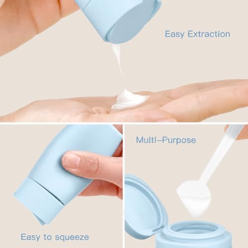 Travel Bottles for Toiletries, 5 Pack Travel Size Containers, TSA Approved Leak Proof - Silicone Toiletry Containers with Clear Bag for Shampoo, Conditioner & Lotion, Travel Essentials - Image 3