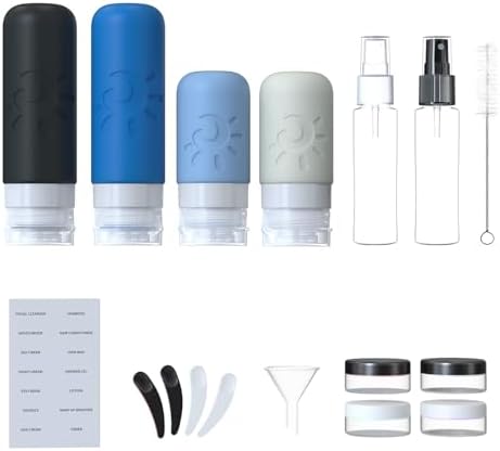 Zafit 18 Pack travel Bottles for Toiletries, TSA Approved Silicone Travel Containers Leak Proof Refillable Travel Accessories for Shampoo Conditioner Lotion Body Wash(Multicolored J) - Image 2