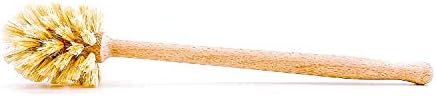 husMait Extra Long Wooden Handle Bottle Brush - 14 Inch Water Bottle Cleaner with Strong Bristles for Washing Deep Jars, Hydro Flasks, Tumblers, Thermos & Wide Mouth Glasses - Image 6