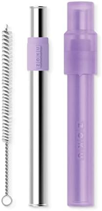 ZOKU Jumbo Reusable Straw – Wide Silicone Straw for Boba Tea, Bubble Tea, Smoothies & Slushies – Durable, Flexible, Dishwasher Safe – Purple by ZOKU
