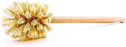 husMait Extra Long Wooden Handle Bottle Brush - 14 Inch Water Bottle Cleaner with Strong Bristles for Washing Deep Jars, Hydro Flasks, Tumblers, Thermos & Wide Mouth Glasses - Image 5