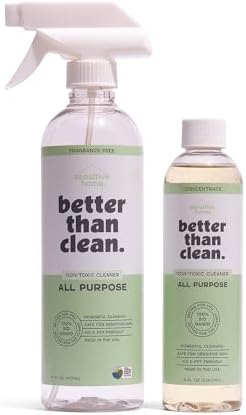 All Purpose Cleaner Starter Pack – Plant-Based, Fragrance Free, Empty Refillable, Cleaning Kit with 8oz Concentrate & 16oz Spray Bottle by BetterThanClean