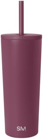 Simple Modern Iced Coffee Tumbler, Insulated | 24oz | Purple by Unknown