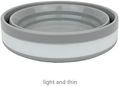 CARTINTS Silicone Collapsible Food Storage Containers with Lids Collapsible Containers Ideal for Travel and Camping, Hiking,32oz/950ml (Grey) - Image 4