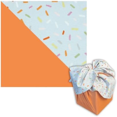 SHIKIWRAP Reusable Furoshiki Gift Wrap, 18-Inch, Spring Confetti by ShikiWrap