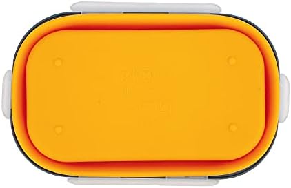 Silicone Lunch Container Bento Box, Collapsible Food Storage Containers with Airtight Lids and 2in1 Fork, Reusable Food Containers for Travel,Camping and RV, Food Grade 1000ml Microwave Container - Image 6