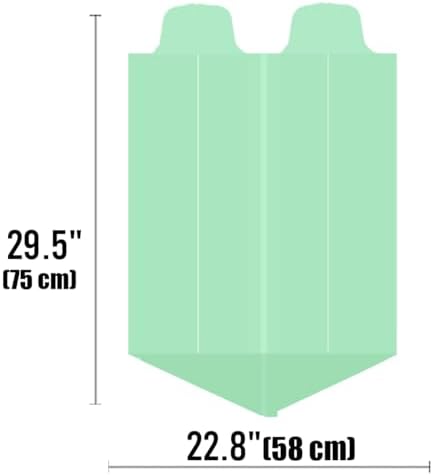 BEIDOU-PAC 8-10 Gallon Flap Tie Compostable Trash Bags, 240 Count, Compost Bags Kitchen Trash Bags, Sturdy Garbage Bags Food Scrap Waste Bags, ASTM D6400, US BPI Certified, Green - Image 2