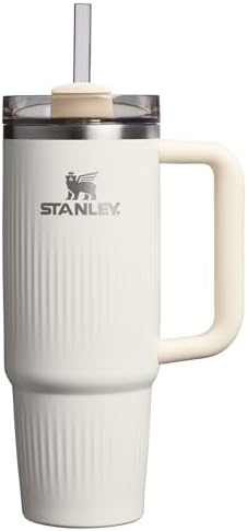 STANLEY Quencher H2.0 Tumbler with Handle and Straw 30 oz | Flowstate 3-Position Lid | Cup Holder Compatible for Travel | Insulated Stainless Steel Cup | BPA-Free | Fluted Cream Gloss by Unknown