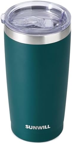 SUNWILL Coffee Tumbler, 20 oz Insulated Travel Mug Stainless Steel by SUNWILL