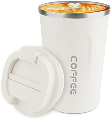 CS COSDDI 12 oz Coffee mug - Stainless Steel Coffee Cup with Leakproof Lid by CSCOSSDI