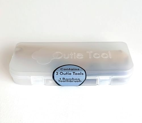Outie Tool 2 in 1 Total Care Carry Case | Contains 1 Bamboo Toothbrush and 2 Clear Aligner Removers - Image 2