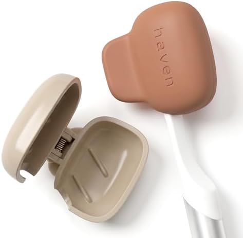 Haven Toothbrush Cover - Fits Electronic and Manual Toothbrushes - Toothbrush Case Holder for Travel - Set of Two Tooth Brush Cap Protectors (Sand & Terra) - Image 3