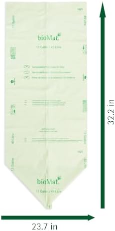 bioMat 13 Gallon Compostable Food Scrap Bags, 50 Count - Image 4