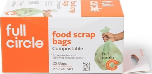 Full Circle Compostable Food Waste Bags 2.5 Gallon 25ct, Extra Thick by Unknown