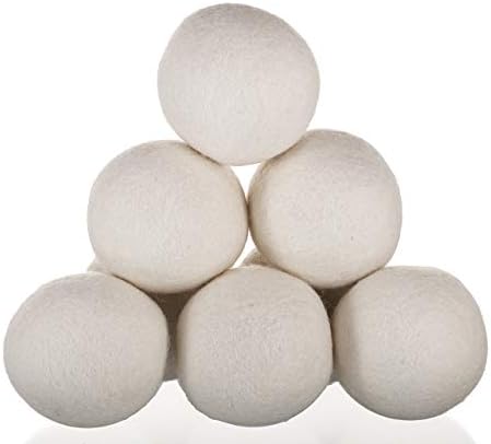 Woolzies Wool Dryer Balls Organic: Our Big Wool Spheres are the Best fabric softener | 6-Pack XL Dryer Balls for Laundry is Made with New Zealand Wool | Use Laundry Balls for Dryer with Essential Oils - Image 3