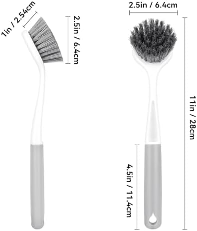2 Pack Kitchen Scrub Brushes for Cleaning Dish Brush with Handle for Pans, Pots, Kitchen Sink Cleaning Scrub Brushes (PP Plastic) - Image 5
