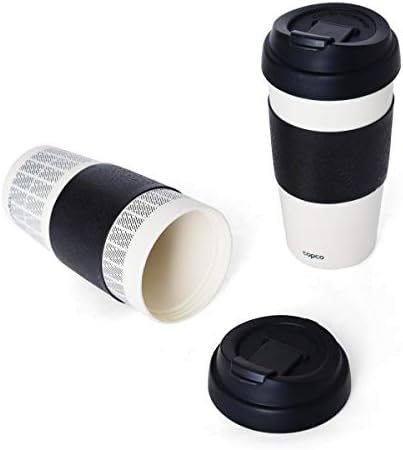 Copco 5237160 Reusable, Insulated Double Wall Travel Mugs 16-ounce White/Black , 2 Count ( Pack of 1) - Image 2