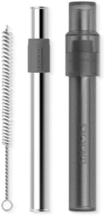 ZOKU Jumbo Reusable Straw – Wide Silicone Straw for Boba Tea, Bubble Tea, Smoothies & Slushies – Durable, Flexible, Dishwasher Safe – Charcoal by ZOKU