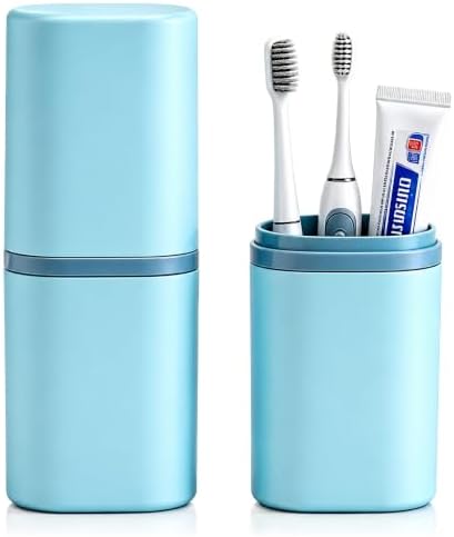 Toothbrush and Toothpaste Travel Case, 2-in-1 & Portable by Quoarelic