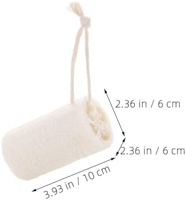 FRCOLOR Natural Loofah Sponge Dishwashing Scrubber 3pcs Set with Hanging Rope, Biodegradable Kitchen Cleaning Brush for Dishes and Pots, Multipurpose Vegetable Fiber Bowl Washing Tool - Image 2