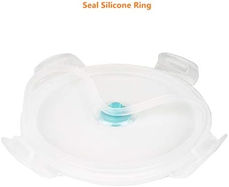 CARTINTS Blue Silicone Collapsible Food Storage Containers-Prep/Storage Bowls with Lids - Round Silicone Lunch Containers - Microwave and Freezer Safe Set of 3 - Image 6