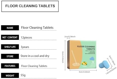 12Pcs Lemon Scent Floor Cleaning Tablets, Hard Floor Cleaner Tablets - Image 3