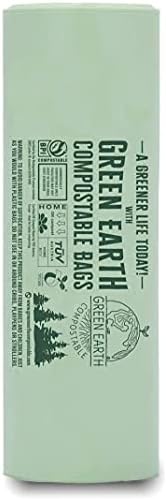 Green Earth Compostable Small Kitchen Food Scrap Trash Bags, Extra Thick 0.71 Mil, Compost Bin Compatible, 2.6 Gallon, 10 Liter, 100-Count, ASTM D6400, BPI (US) & OK Compost Home (EU) Certified - Image 5