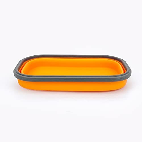 Silicone Lunch Container Bento Box, Collapsible Food Storage Containers with Airtight Lids and 2in1 Fork, Reusable Food Containers for Travel,Camping and RV, Food Grade 1000ml Microwave Container - Image 5