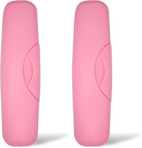 RADIUS Toothbrush Travel Case for Big Brush/Original/Scuba Brushes, BPA-Free Recycled Plastic, Portable for Bathroom, School, Home, Camping - Pastel Pink (Pack of 2) by RADIUSCorporation
