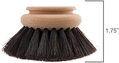 Redecker Dish Brush Replacement Heads, Horsehair, 2 Inch Round, 2 Pack – Soft Wooden Brush Refills for Glassware & Delicate Surfaces, Made in Germany - Image 3